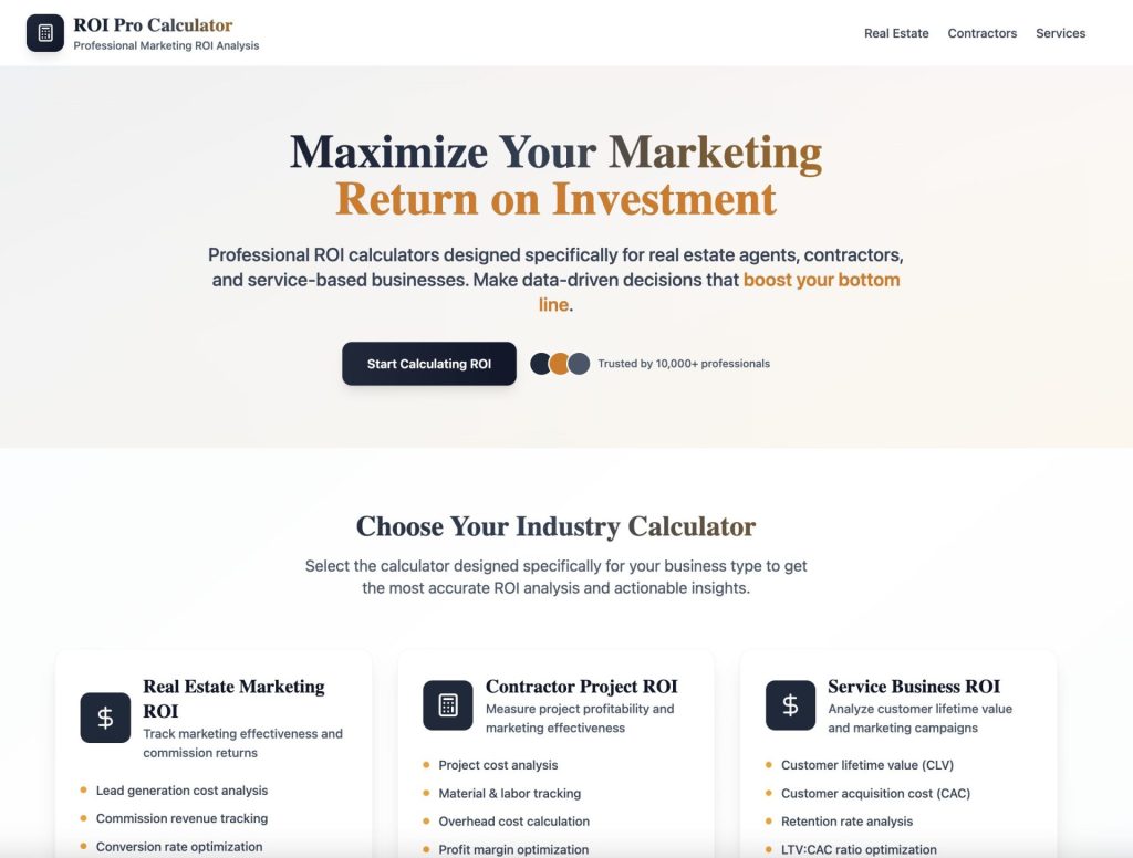 Roi Pro Calculator