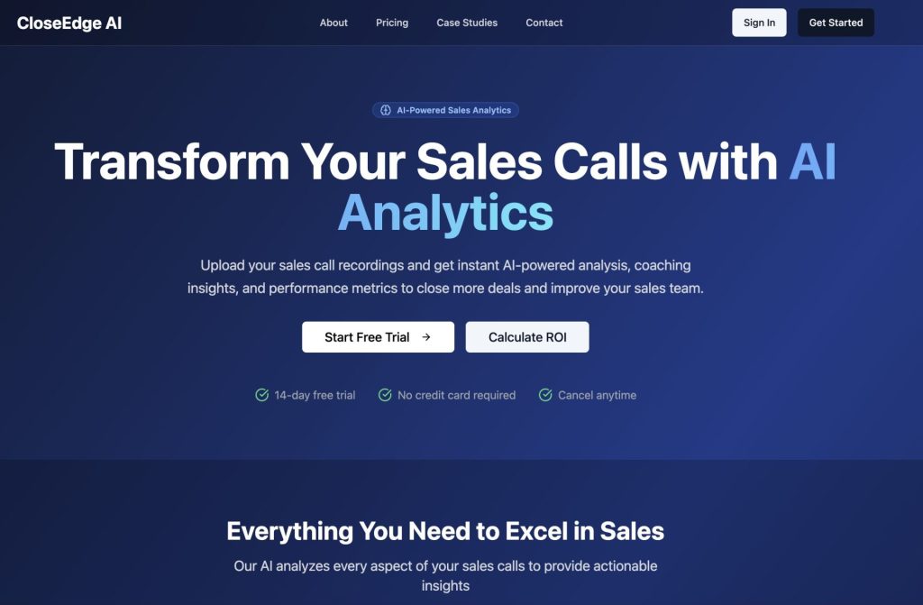 CloseEdge Ai Transforms Your Below to Average SDR and Closers to Rock Stars CloseEdge Ai Transforms Your Below to Average SDR and Closers to Rock Stars