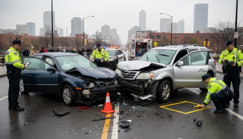 car accident scene car accident scene